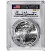 Image 1 : 2021 Type 2 $1 American Silver Eagle Coin PCGS MS70 Damstra Signature First Strike