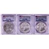 Image 1 : Lot of 1999-2001 $1 American Silver Eagle Coins PCGS MS68 First Strike