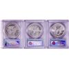 Image 2 : Lot of 1999-2001 $1 American Silver Eagle Coins PCGS MS68 First Strike