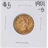 Image 1 : 1901-S $5 Liberty Head Half Eagle Gold Coin
