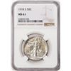 Image 1 : 1918-S Walking Liberty Half Dollar Coin NGC MS61