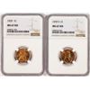 Lot of 1939 & 1939-S Lincoln Wheat Cent Coins NGC MS67RD