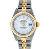 Image 1 : Rolex Ladies Two Tone White Index Datejust Wristwatch