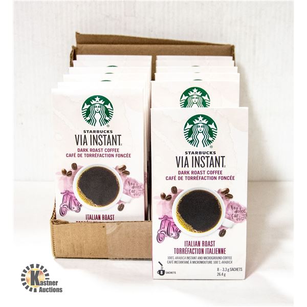 CASE WITH 12 PACKS OF 8 3.3G STARBUCKS DR COFFEE