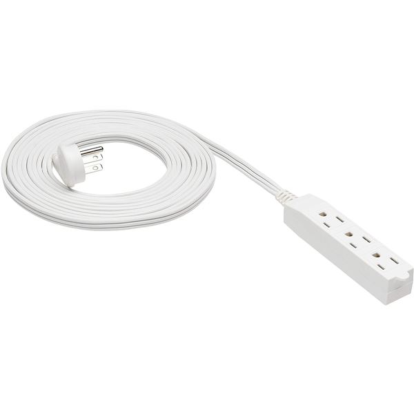 NEW AMAZON BASICS 15FT FLAT PLUG GROUNDED INDOOR