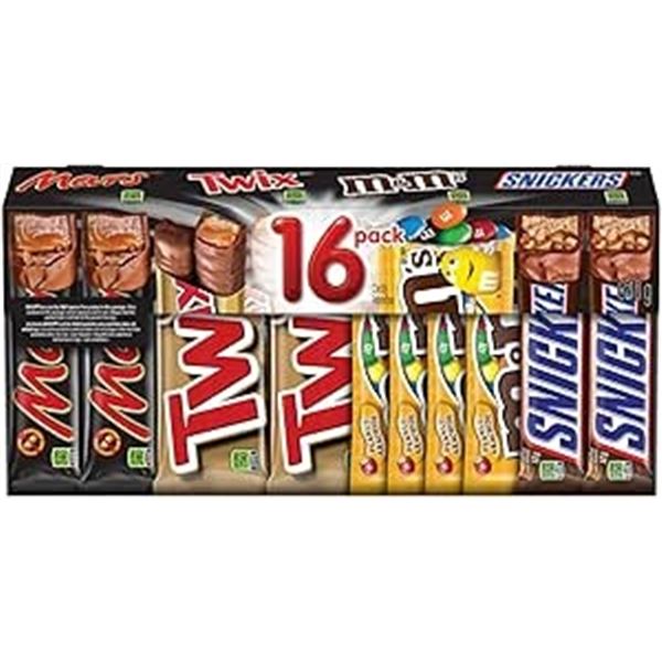 MARS CANADA CHOCOLATE 16 PACK ASSORTMENT