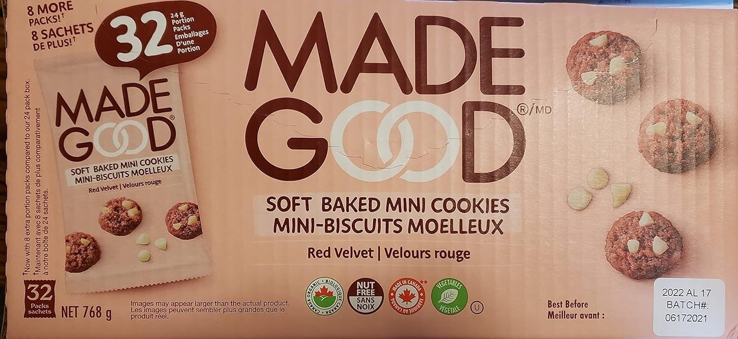 Good Bake Mini NEW BOX OF 32 MADE GOOD SOFT BAKED MINI COOKIES
