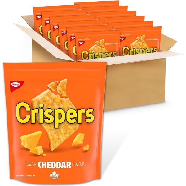 NEW CASE OF 12 CRISPERS CHEESE FLAVOUR - 145G PER