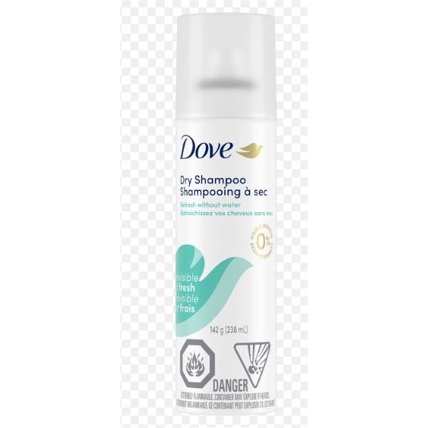 4 NEW CANS OF DOVE DRY SHAMPOO 238ML PER CAN