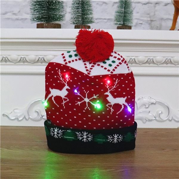 NEW MULTICOLOR BRIGHT LED XMAS THEME WINTER TOUQUE