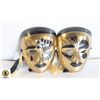 2PC HEAVY BRASS MASK DECOR