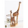 Image 1 : PAIR OF HANDCARVED GIRAFFE FIGURINES