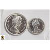 Image 2 : 1867-1967 SILVER CANADA CENTENNIAL 25 & 10 CENT