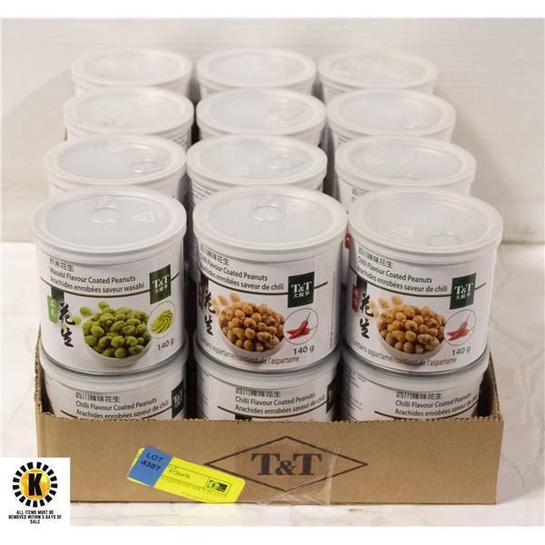 CASE WITH 24 ASSORTED SPICY PEANUTS BEST BEFORE