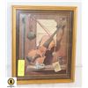 Image 1 : 3D VIOLIN DOUBLE FRAMED GLASS ENCASED PICTURE