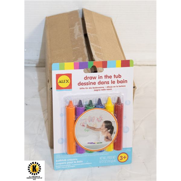 12 PACK ALEX SPA CHILDREN BATH CRAYON SET