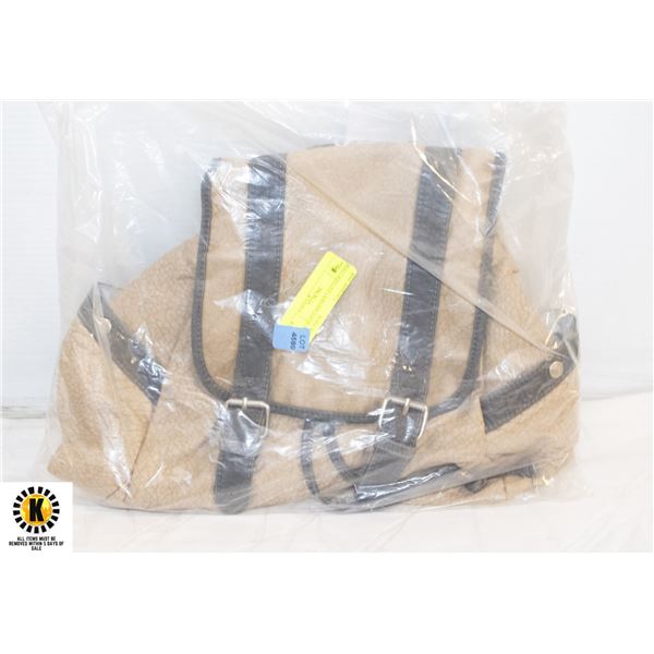 NEW BEIGE/BROWN LEATHER LOOK BACK PACK