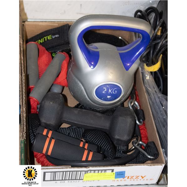 FLAT WITH RESISTANCE BANDS, KETTLE