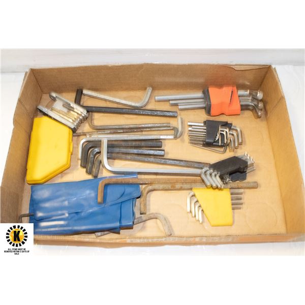 FLAT OF LARGE HEX KEYS, AND MULTIPLE HEX