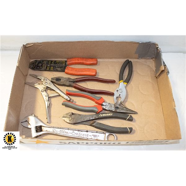 FLAT WITH GOOD ASSORTMENT OF WRENCHES