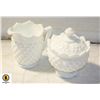 FENTON MILK GLASS CREAM AND SUGAR, NEVER USED,