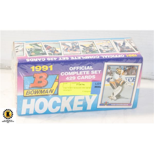 FACTORY SEALED 1991 BOWMAN HOCKEY