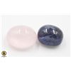 Image 1 : #85-UNTREATED ROSE QZ 23.40CT & SAPPHIRE 27.10CT