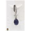 Image 1 : #246- UNHEATED PURPLE IOLITE & CZ PENDANT