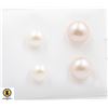 Image 1 : #199-NATURAL AKOYA PEARL STUD EARRINGS /2 PAIRS