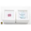 Image 1 : #142-HEATED RUBY 1.70 CT & LARIMAR 6.35CT  GEMSTON