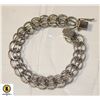 SILVER (MARKED 925) CHARM BRACELET 7.5 INCHES