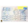 Image 1 : LOT OF 3 SEQUENTIAL 2009 $5 BILLS