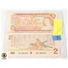 1974, 1986 CANADA $2 BILLS
