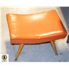 VINTAGE ORANGE STOOL (20"X16"X13" HIGH )