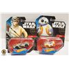 STAR WARS HOT WHEELS - BB-8 AND REY
