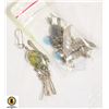 925 SILVER TORQUISE FEATHER EARRINGS & 925 SILVER
