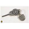 THICK STERLING .925 KEY/SHIELD 2 INCH PENDANT