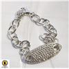 Image 1 : STERLING .925 SWAROVSKI THICK CHAIN BRACELET