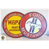Image 1 : FORD MUSTANG AND MOPAR METAL SIGNS