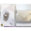 Image 1 : STERLING .925/14 KARAT GOLD BOW NECKLACE