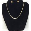 Image 2 : 4)  GOLD TONE 16" FLAT HERRINGBONE CHAIN WITH LOV