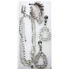 Image 1 : 2)  LOT OF WOMAN'S SILVER TONE FASHION JEWELLERY