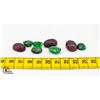 Image 1 : #60-GREEN EMERALD & RUBY GEMSTONE 79.20 CT