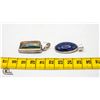 Image 1 : #368-NATURAL LABRADORITE ,LAPIZ LAZULI PENDANT