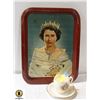 QUEEN ELIZABETH II CORONATION TEA CUP SET WITH EXT