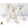 Image 1 : SET OF 3 PLATE/ ART STANDS BRONZE COLOR