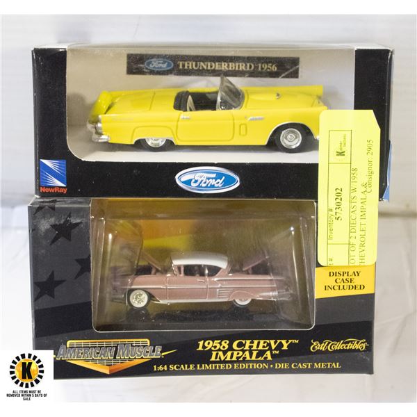 LOT OF 2 DIECASTS W/1958 CHEVROLET IMPALA &