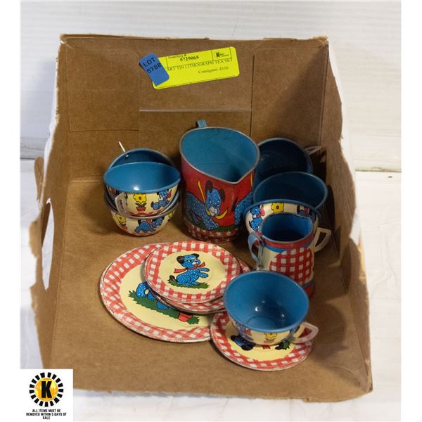 OHIO ART TIN LITHOGRAPH TEA SET