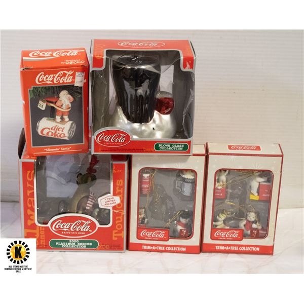 FLAT OF COCA COLA CHRISTMAS DECORATIONS