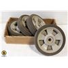 Image 1 : SET OF 4 - 7" WHEELS WITH 5/8" AXLE HOLES